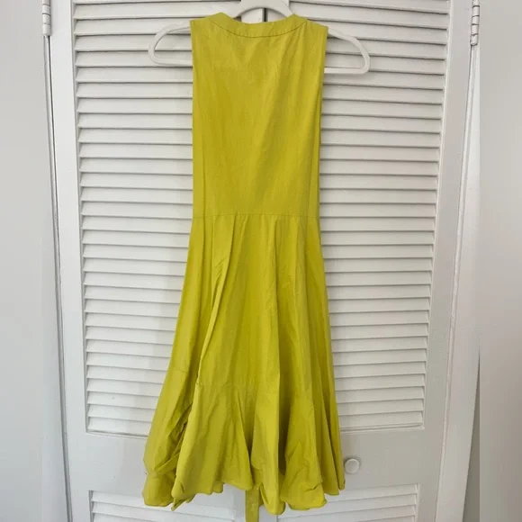Natori Cotton Poplin Green Sleeveless Dress - Picture 4 of 5